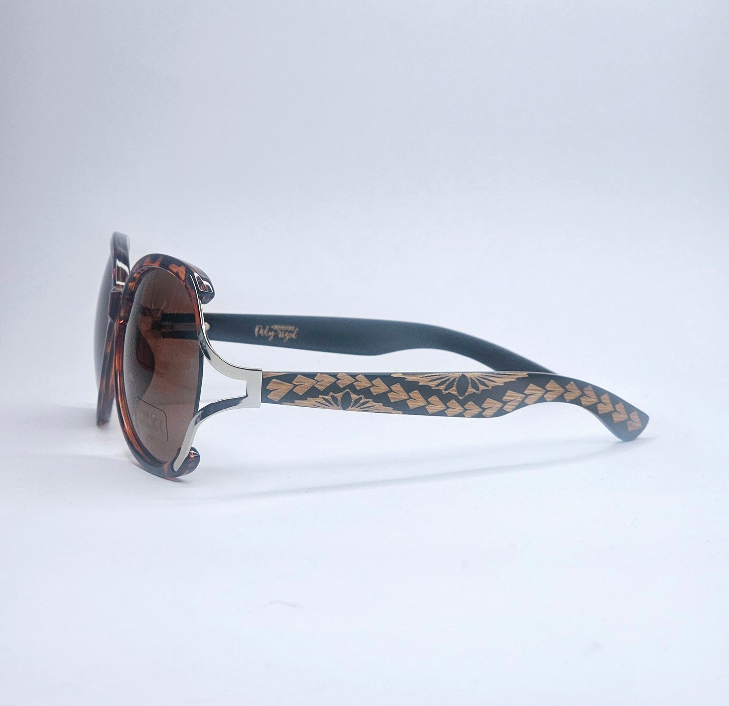 Nesian Womens Round Shades (Leopard)